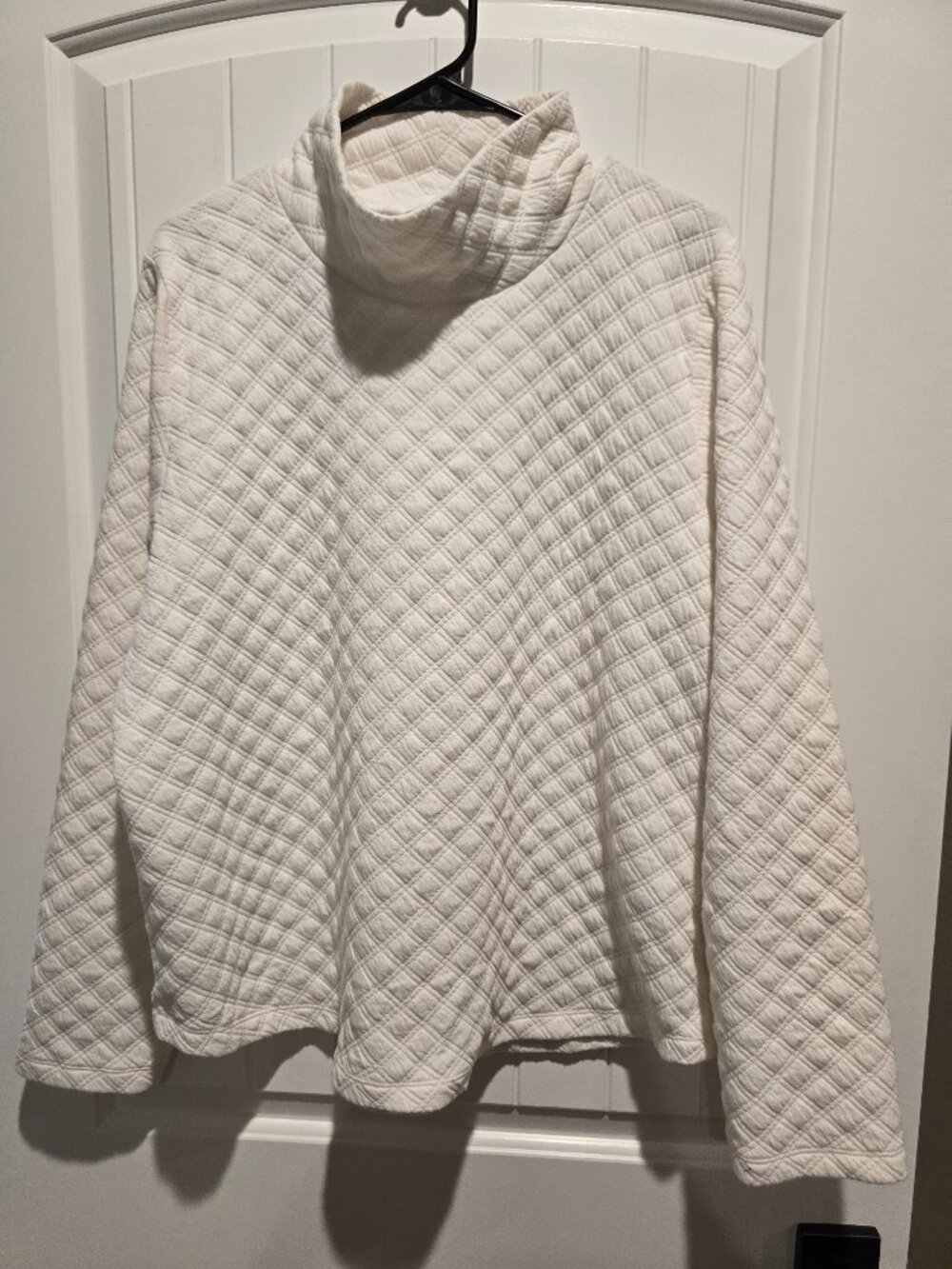 J Crew Mock Neck quilted texture Sweater XL
